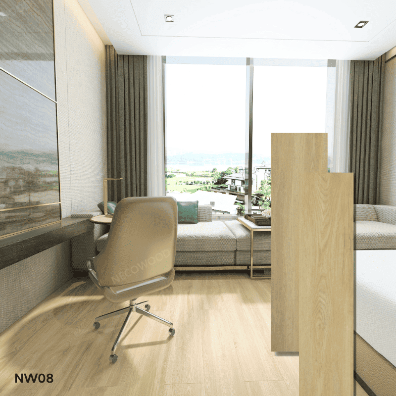 Ketebalan 4/5/6mm naturelle klik lantai vinil
