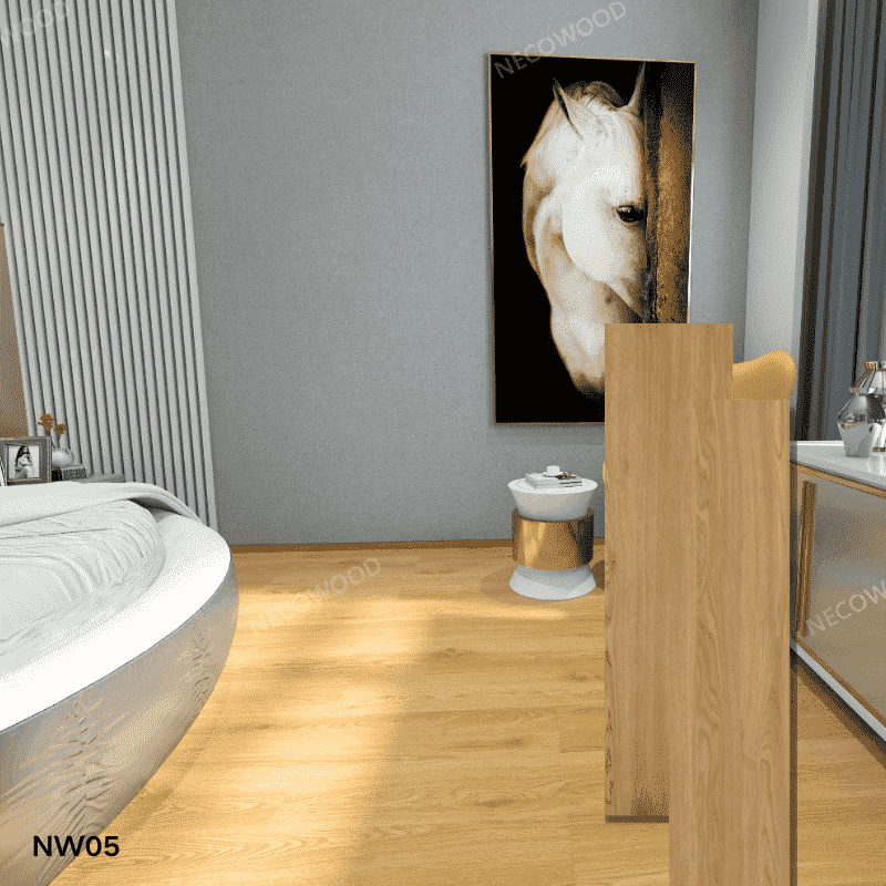 Desain hotel lantai SPC yang tahan gores