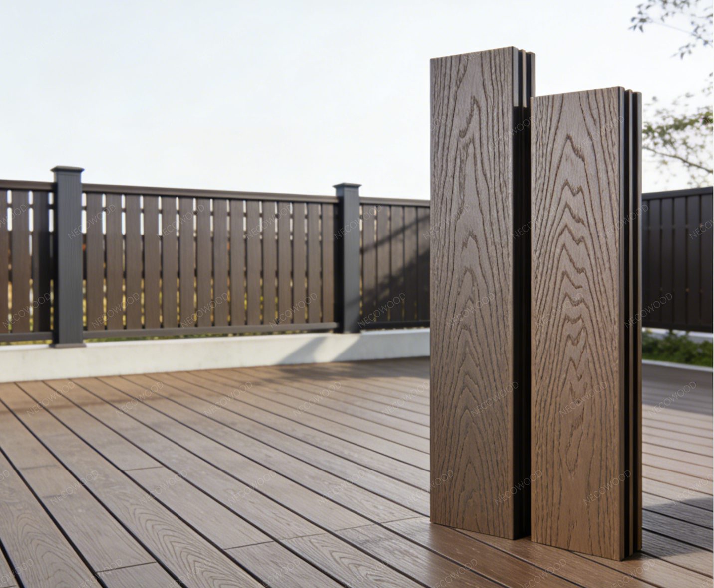 Necowood Co-extrusion WPC Decking Fencing for USA Canada Europe