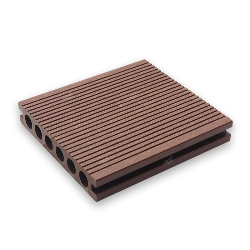 Decking Komposit Lubang Bulat WPC Luar Ruangan
